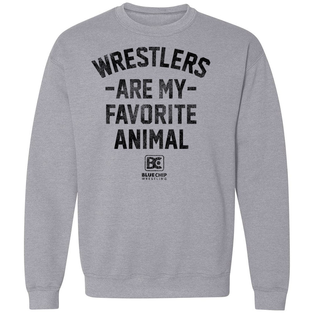 Wrestlers Are My Favorite Animal Wrestling Crewneck